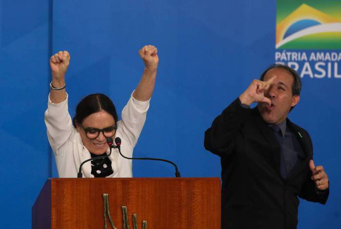 Cerimonia de  posse da no Secretária Especial da Cultura do Ministério do Turismo, Regina Duarte - Antonio Cruz/Agência Brasil