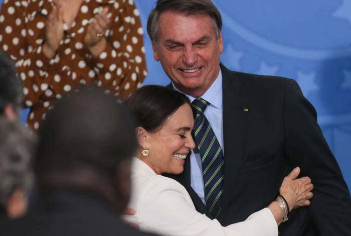 Regina Duarte e Jair Bolsonaro - Antonio Cruz/Ag&ecirc;ncia Brasil
