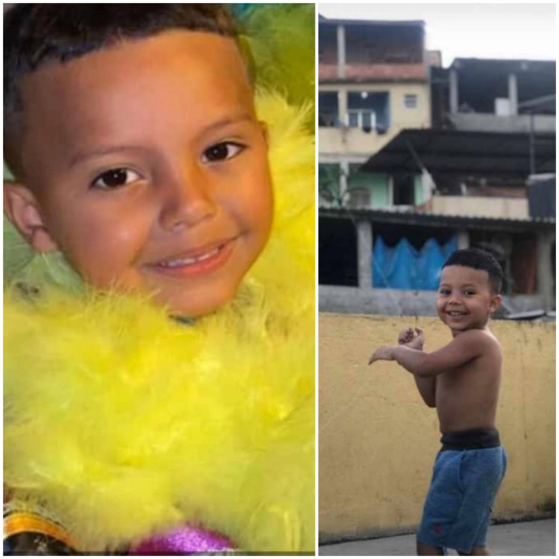 Homenagem ao menino Ryan, de quatro anos, morto por suspeita de covid-19