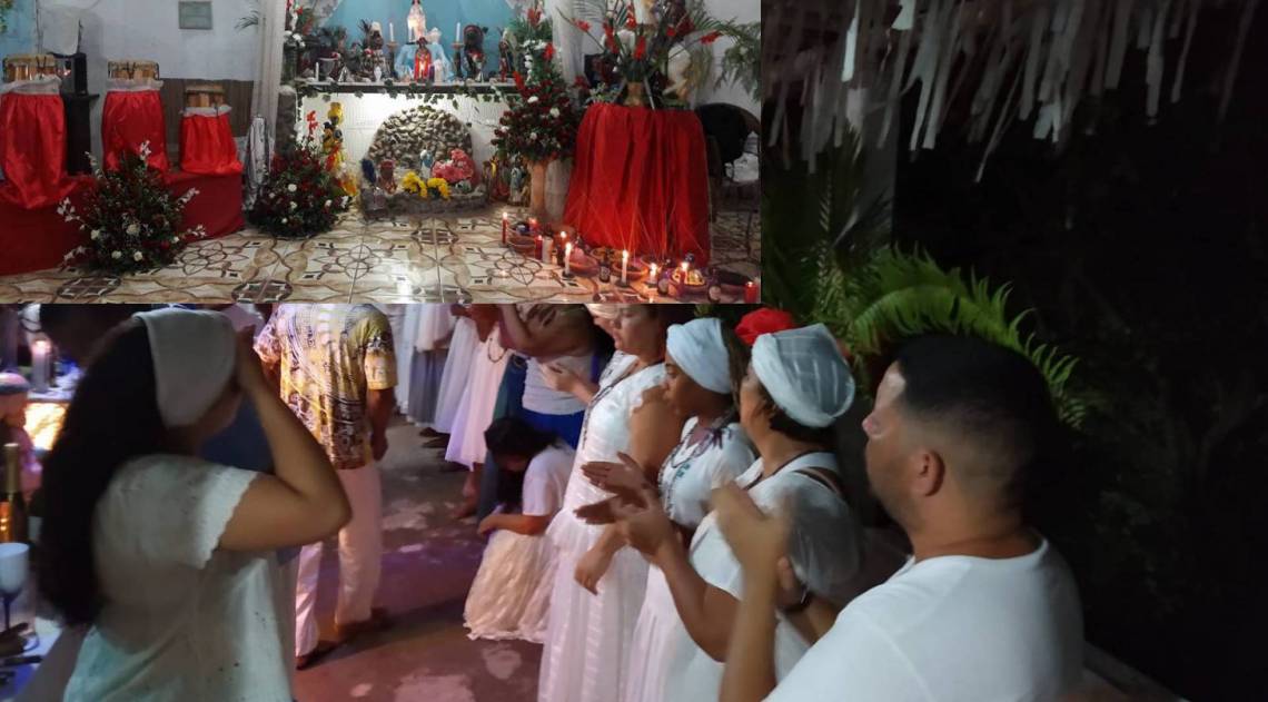 Tenda de umbanda Casa S&atilde;o Miguel, em Mag&eacute;