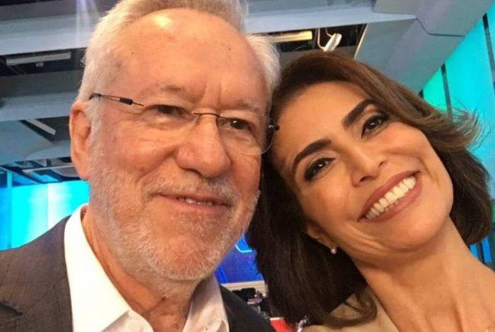 Giuliana Morrone e Alexandre Garcia - Reprodução / Internet