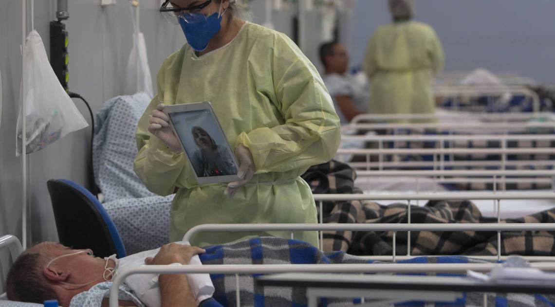 São Paulo tem segunda semana seguida de queda de casos e mortes pelo novo coranavírus - AFP