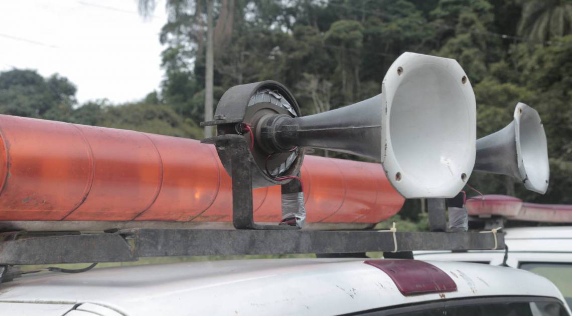 As sirenes fixas nos bairros tocam às 10h, 16h e 20h - Caio Garin