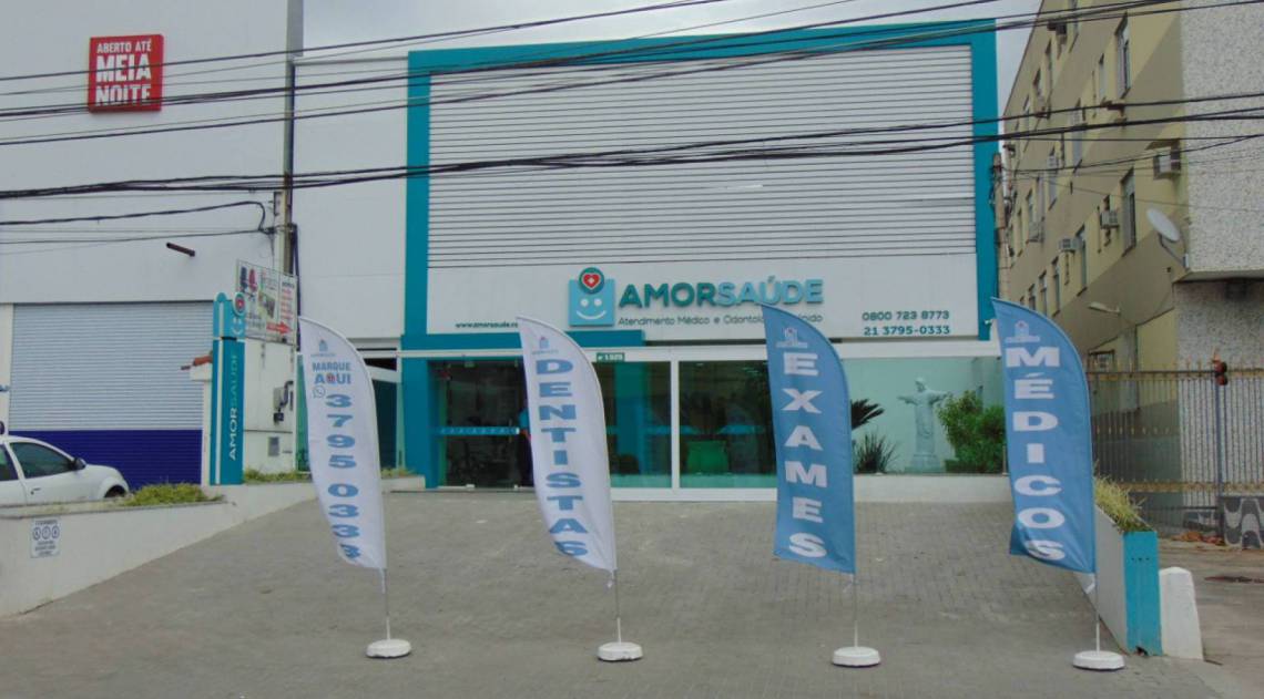 Clínica Amor Saúde fica no bairro de Realengo, na Zona Oeste