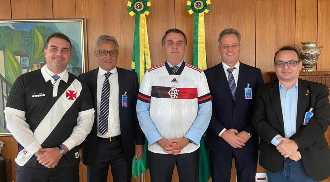 Bolsonaro com presidentes de clubes  - reprodução do instagram