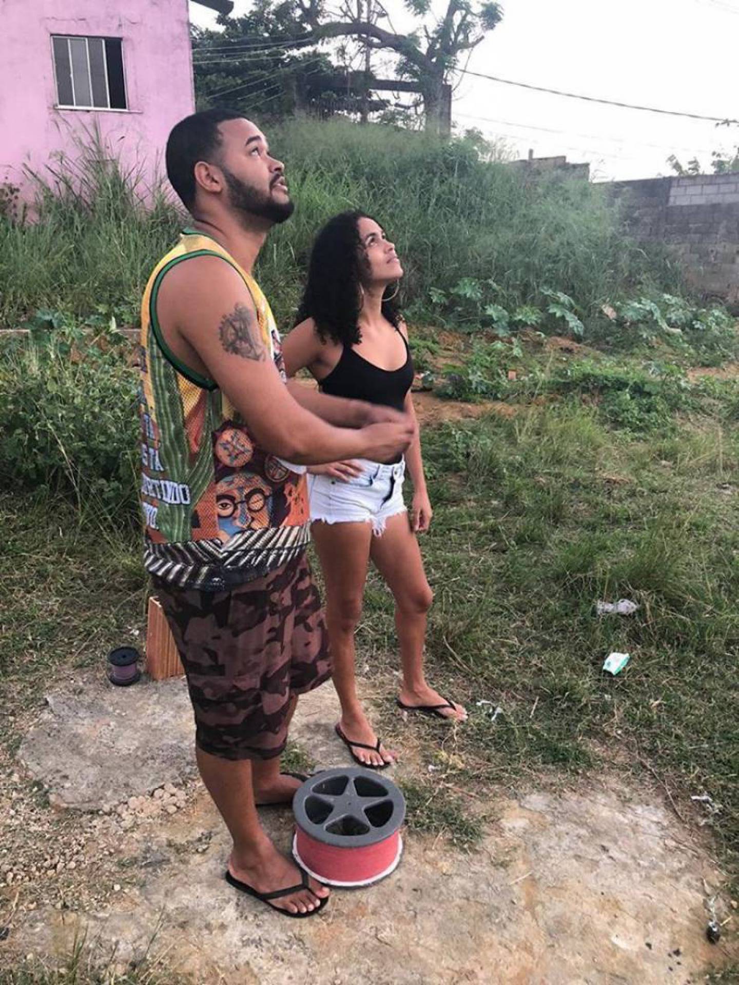 Gabrielle Zamorano aprende a soltar pipa com o namorado, Rafael Oliveira - Acervo Pessoal