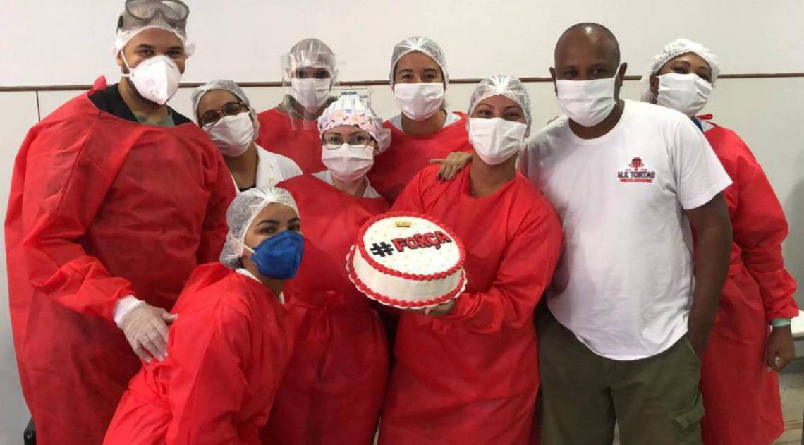 MK Tortas fez doações para os profissionais de saúde do Posto de Saúde de Imbariê, em Duque de Caxias