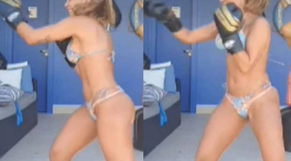 Cantora iniciou a sexta-feira ensolarada no Rio de Janeiro treinando de biquíni - Instagram / Reprodução