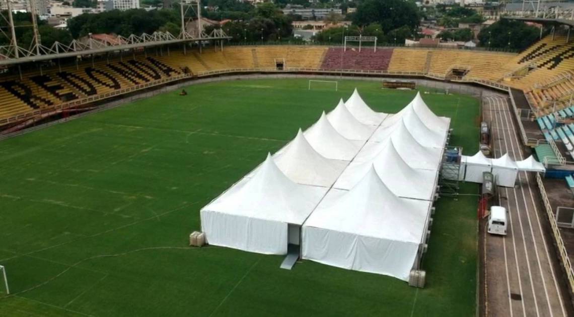 Hospital de Campanha em Volta Redonda, estrutura fica no Estádio Raulino de Oliveira - Divulgação
