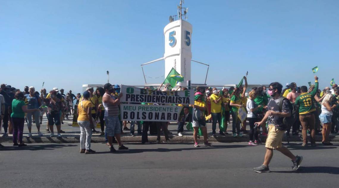Manifesta&ccedil;&atilde;o causa confus&atilde;o em ato pr&oacute; e contra governo Bolsonaro - Agência O DIA