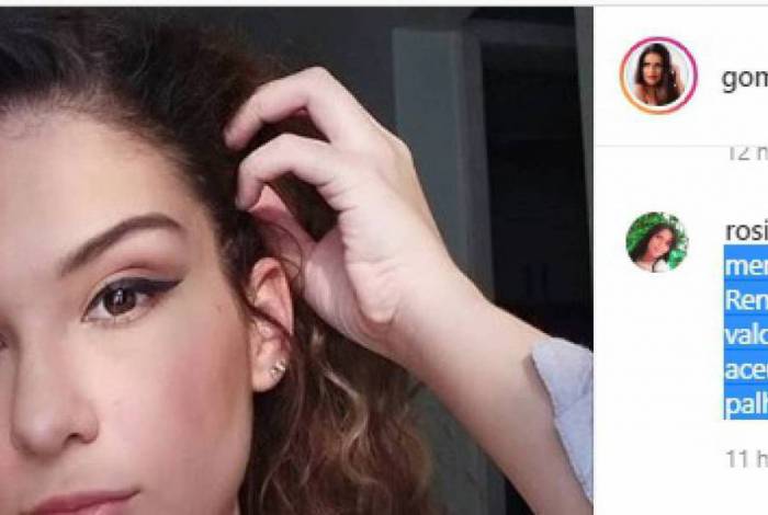 Post de seguidora de Solange Gomes - Reprodução