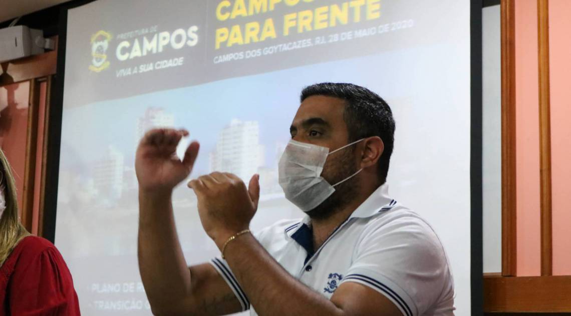 O secretário de Desenvolvimento Econômico de Campos, Felipe Quintanilha, fala sobre os dados e modelos matemáticos que embasam o projeto de reabertura do comércio na cidade