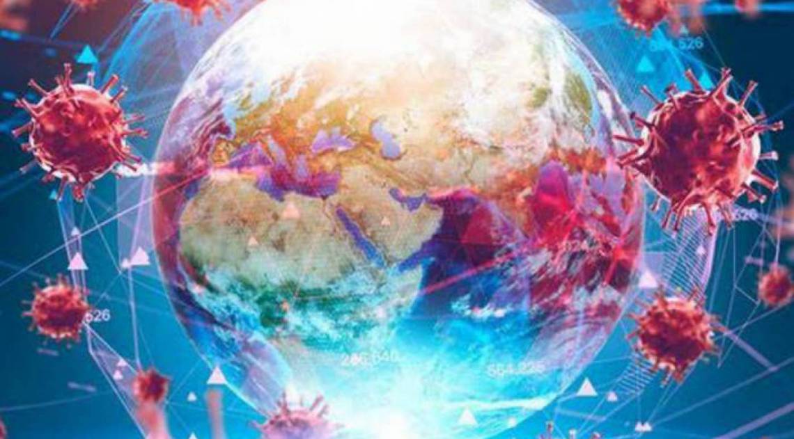 Imagem computadorizada do coronavírus - Reprodução/ Internet