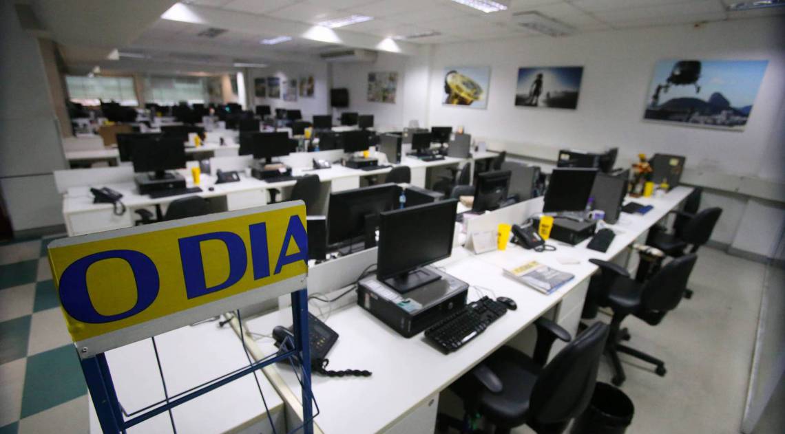 Rio - 02/06/2020 - ESPECIAL ANIVERSARIO  de 69 anos do O DIA -  NAa redacao do jornal vazia, todos em Home-office. Foto:Daniel Castelo Branco