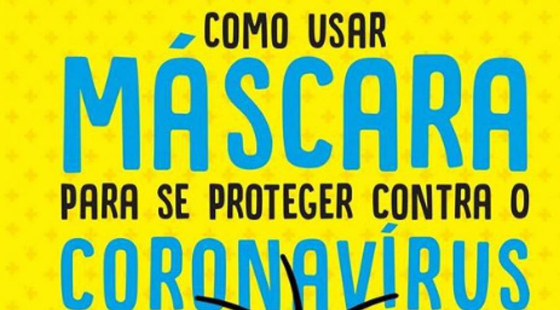 Cartilha da "Turma da M&ocirc;nica" traz Cebolinha ensinando a usar a m&aacute;scara
