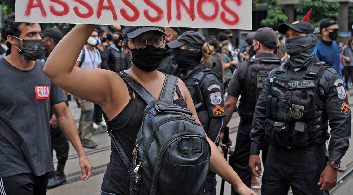 Protesto "Vidas Negras Importam" no Centro do Rio