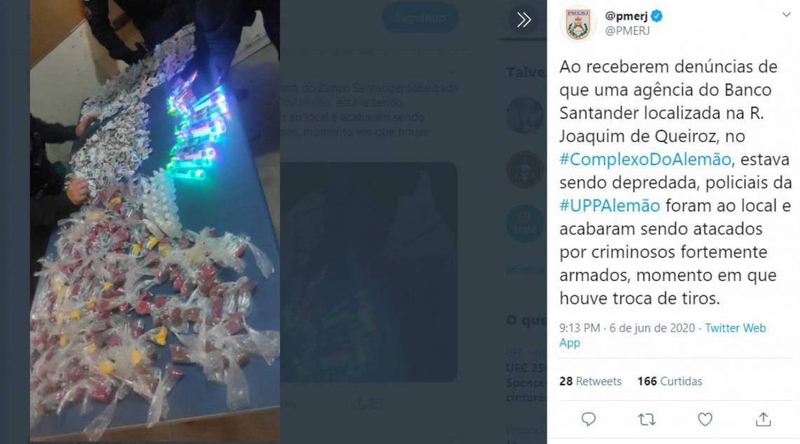 PM divulgou apreensão de drogas em redes sociais