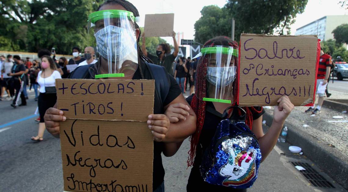 Protesto "Vidas Negras Importam" no Centro do Rio