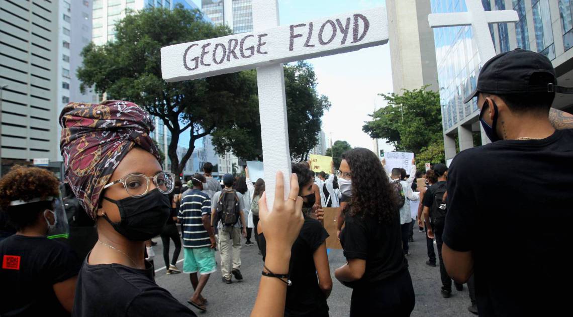 Protesto "Vidas Negras Importam" no Centro do Rio