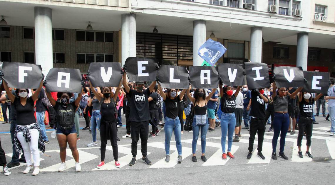 Protesto "Vidas Negras Importam" no Centro do Rio