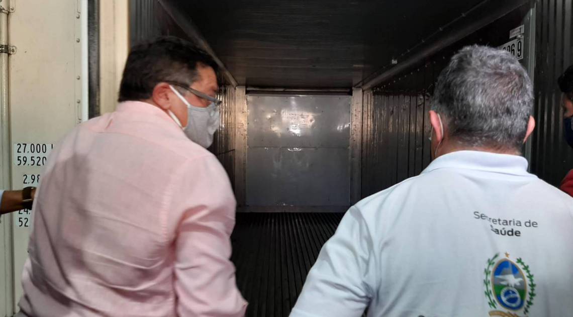 Container frigorífico do Hospital de Campanha de Nova Friburgo