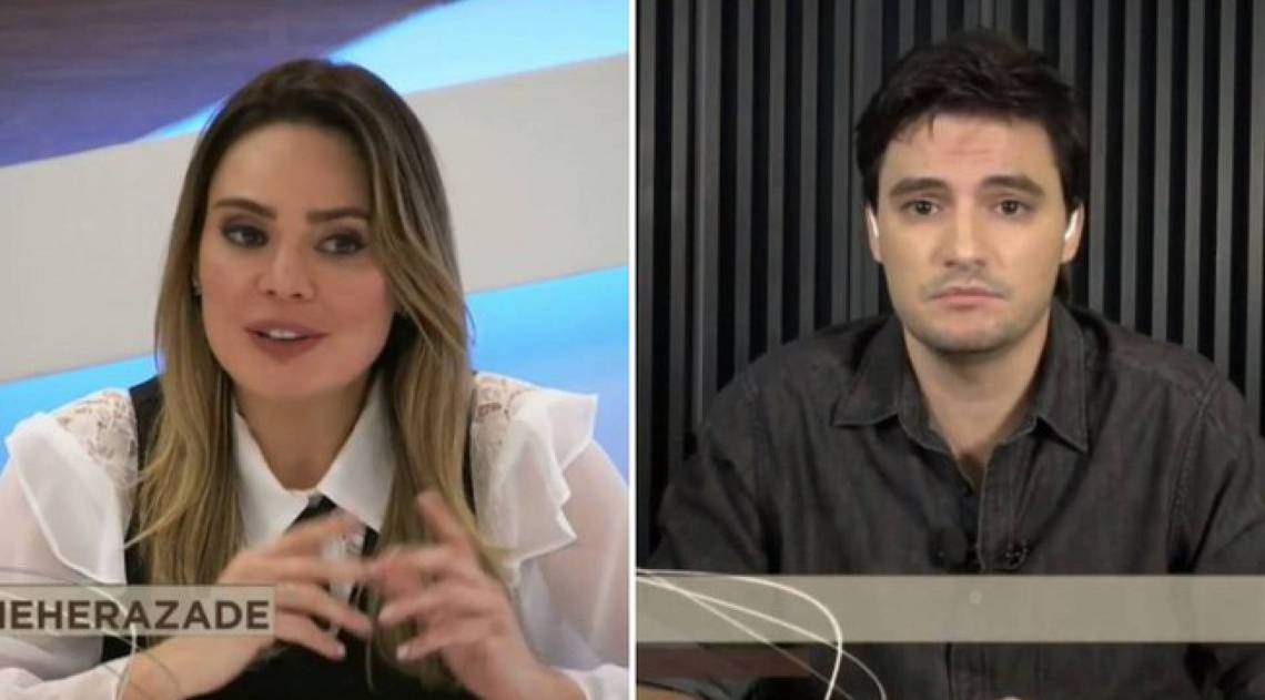 Rachel Sheherazade e Felipe Neto no 'Roda Viva'
