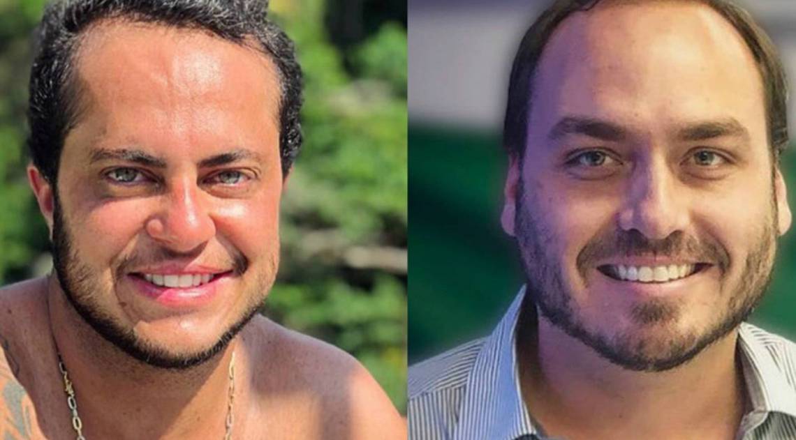 Thammy Miranda e Carlos Bolsonaro
 - Reprodução