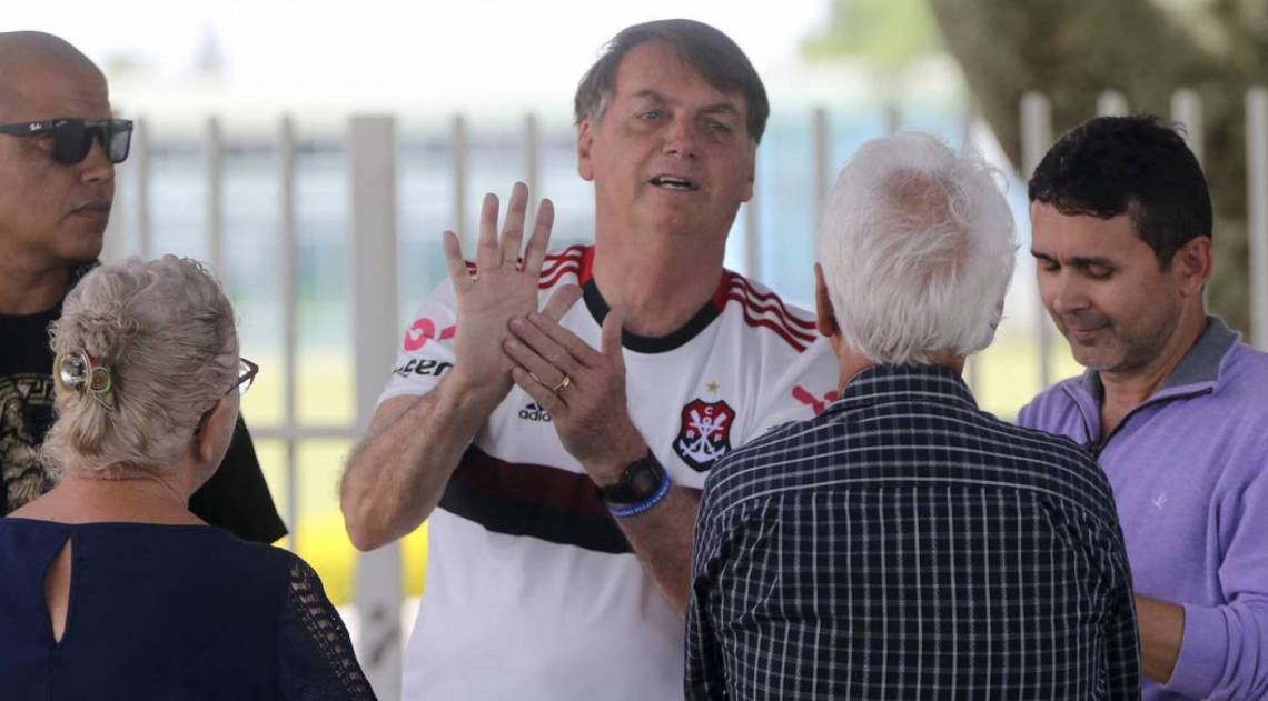 Bolsonaro com a camisa do Flamengo
