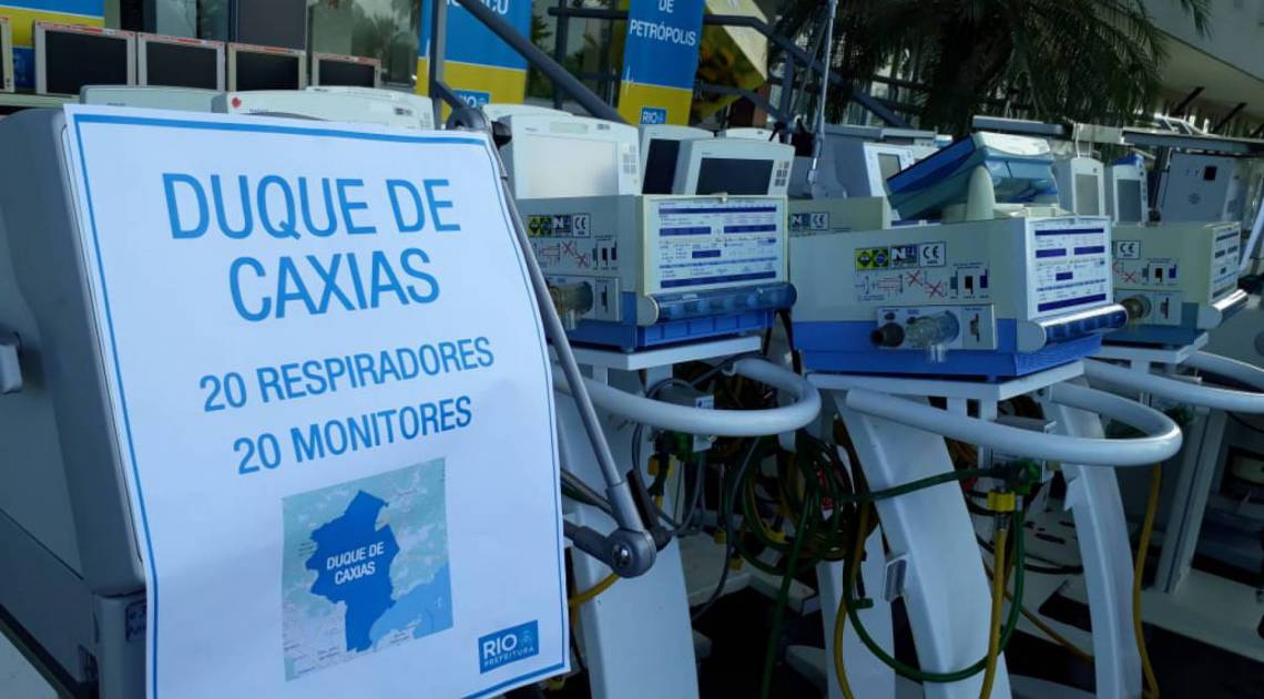 Ao todo, a Prefeitura do Rio já cedeu 222 aparelhos para ajudar municípios da Baixada Fluminense e da Região Serrana