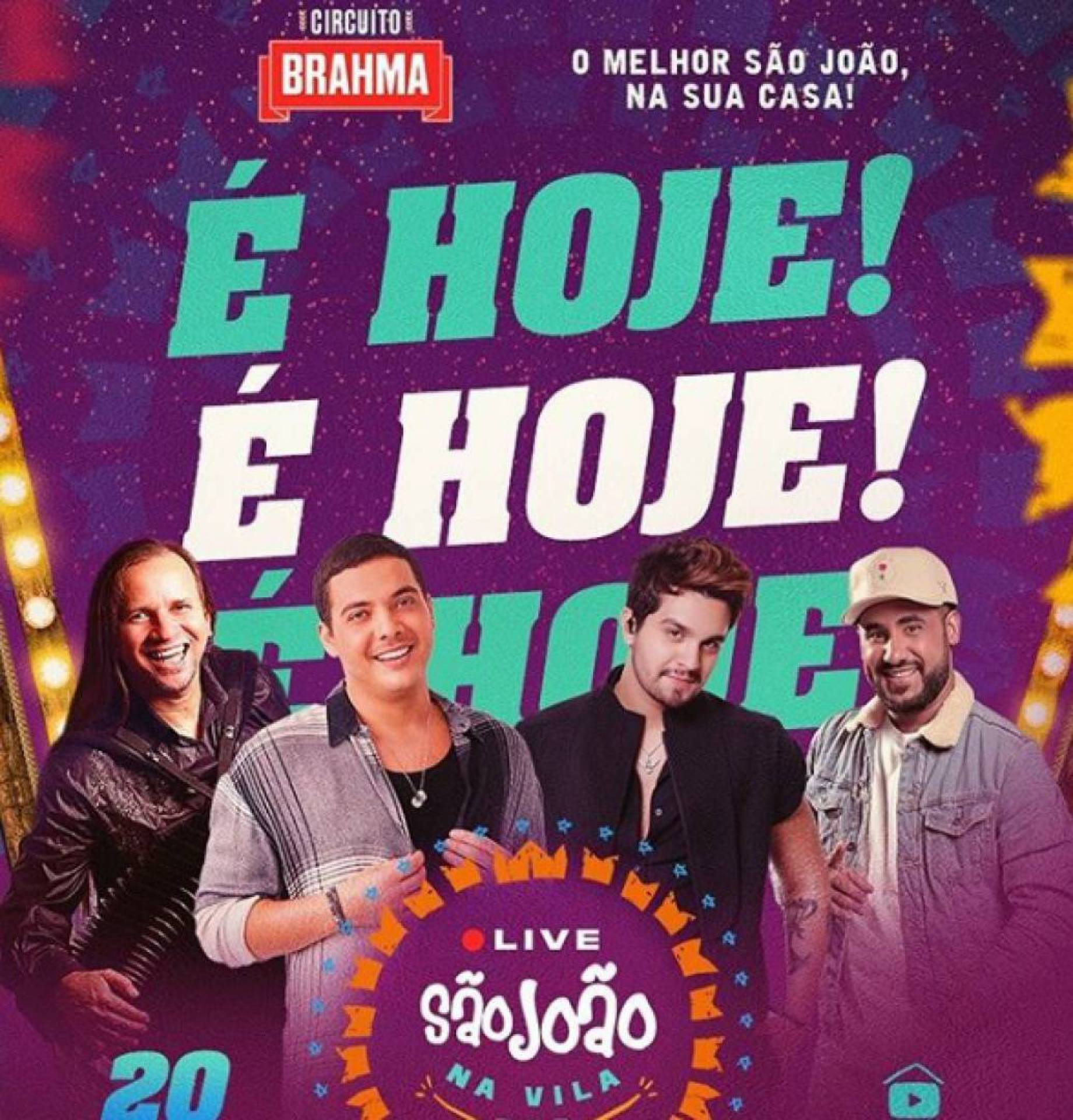 Live de São João com Luan Santana e Wesley Safadão acontece neste sábado às 20h - Instagram / Reprodução