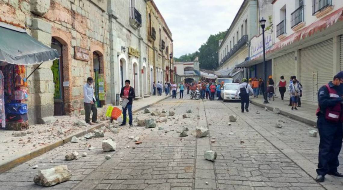 
O terremoto, de magnitude 7.1, causou danos no centro histórico da capital do México - Diario El Fortín/Divulgação