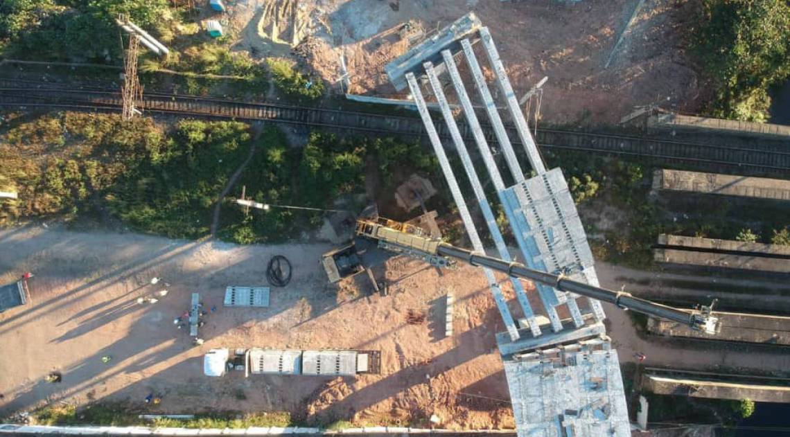 Concluída mais uma etapa da construção do Viaduto do Gramacho, em Duque de Caxias