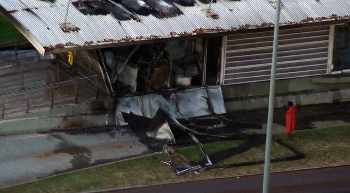 Estação pegou fogo no fim desta madrugada - Reprodução / TV Globo