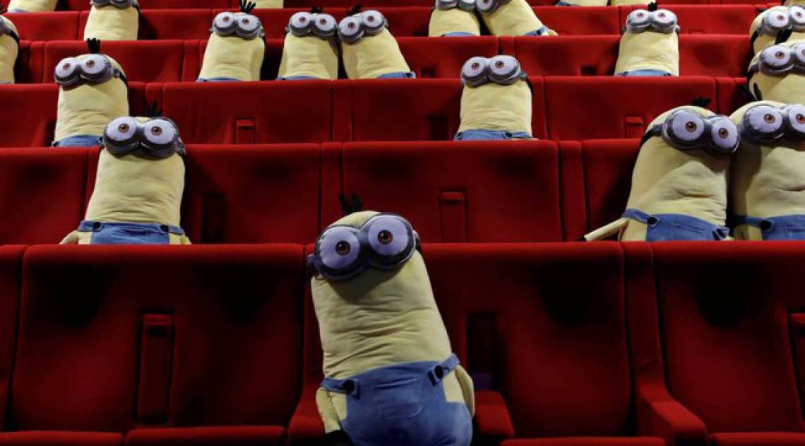 A ação no cinema MK2 culminou com a exibição de Minions - Divulgação/Union Post