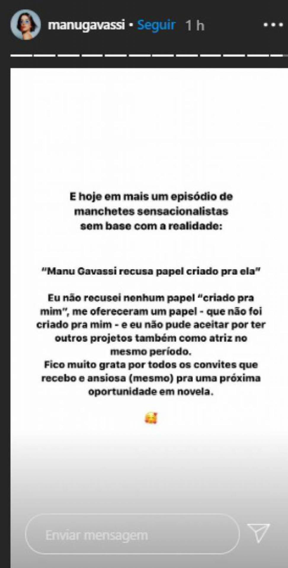 Post de Manu Gavassi