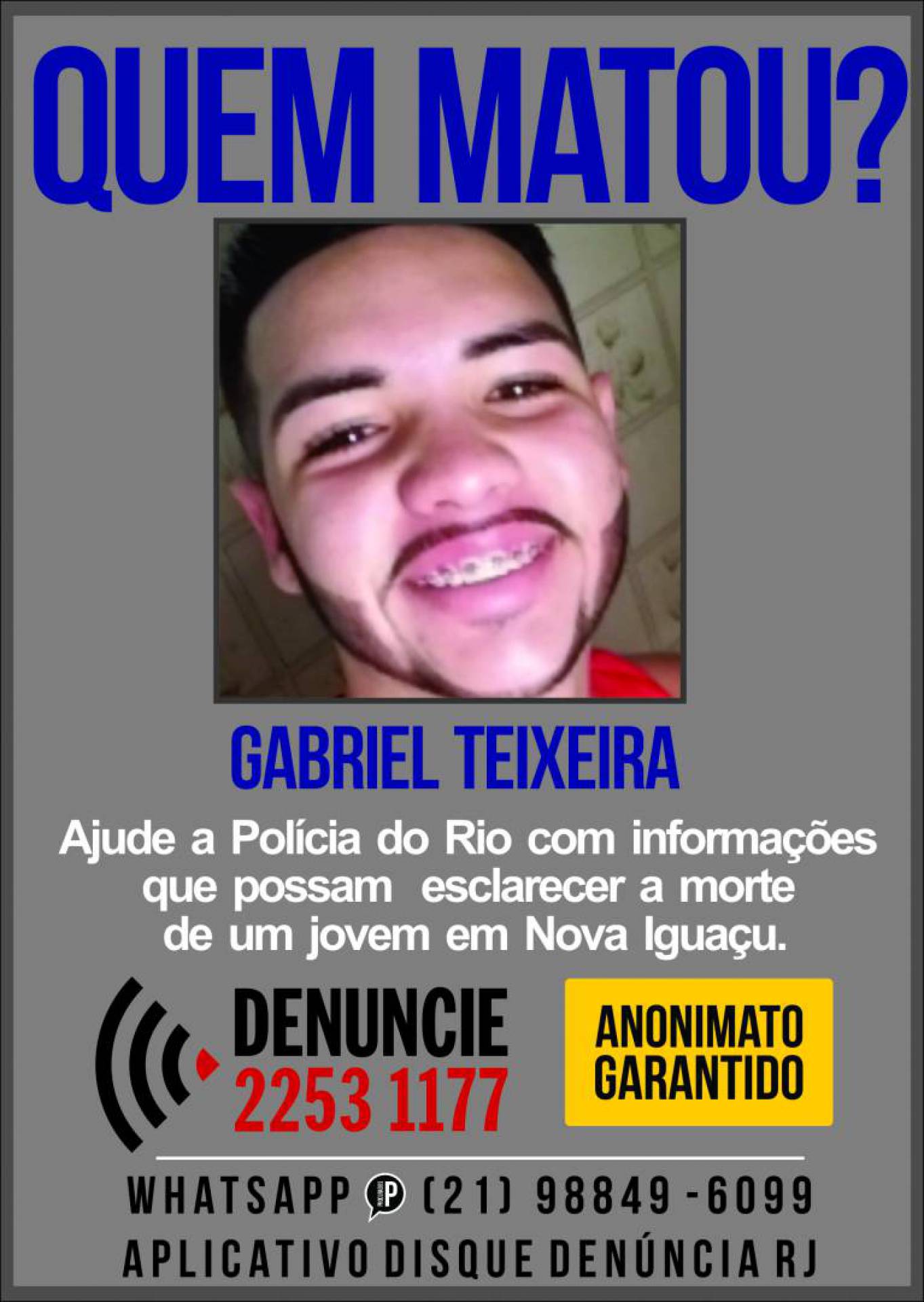 Polícia procura por informações que possam levar a prisão de dois homens envolvidos na morte de entregador de hamburgueria, em Nova Iguaçu - Raphael Lima / Divulgação