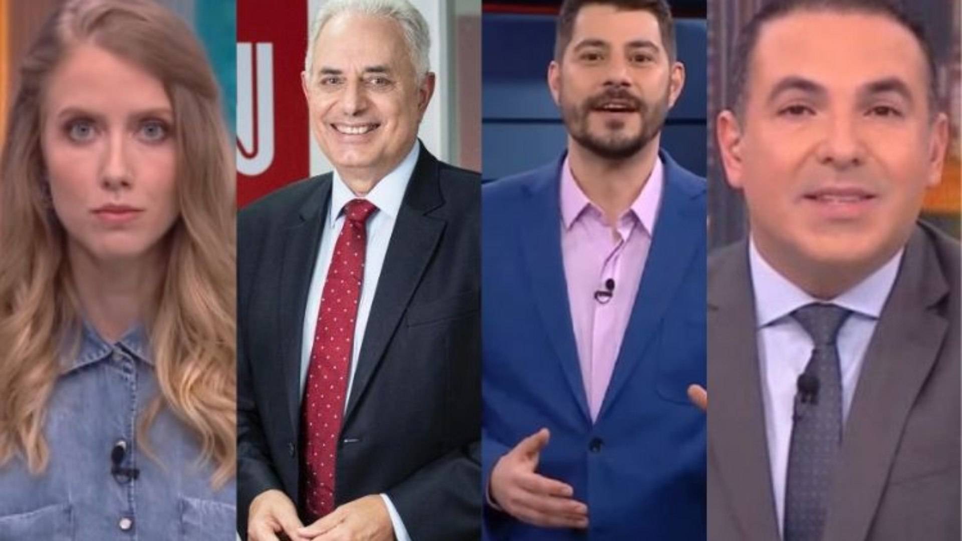 Gabriela Prioli, William Waack, Evaristo Costa e Reinaldo Gottino
