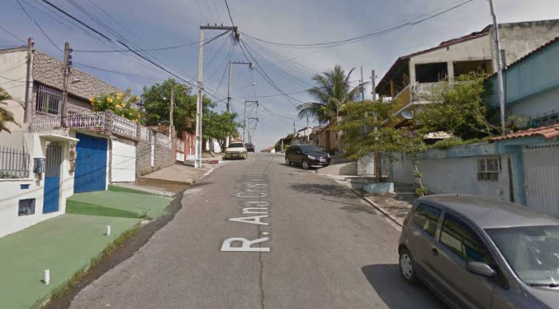 Crime aconteceu na tarde desta quarta-feira na Rua Ana Cristina, no Colubandê, em São Gonçalo - Google / Reprodução