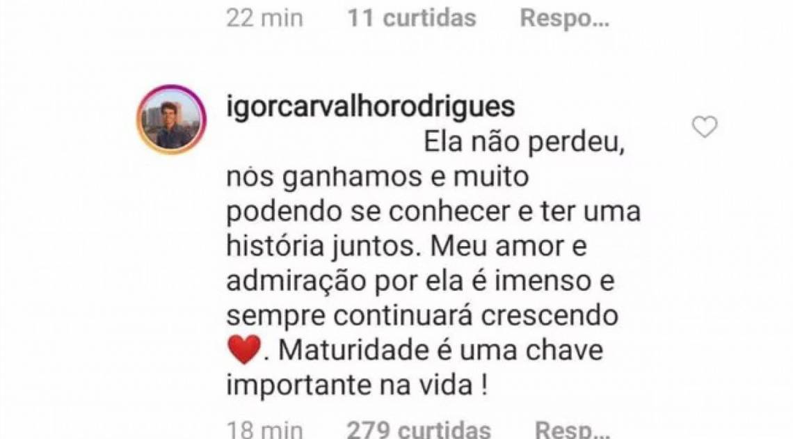 Post de Igor Carvalho