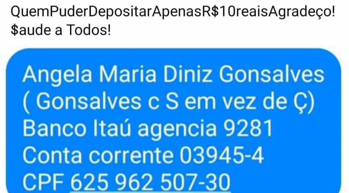 Angela Ro Ro volta a pedir ajuda financeira