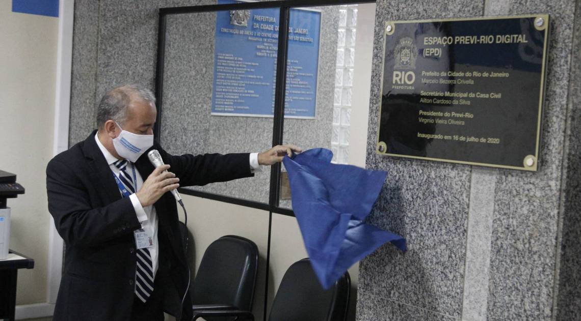 Presidente do Previ-rio, Virgínio Vieira, inaugurou o espaço