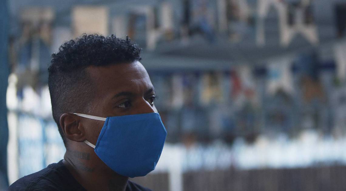 Rio de Janeiro - RJ - 17/07/2020 - Geral - Abrigo da prefeitura no Sambodromo - Como estao vivendo os moardores de rua abrigados no Sambodromo - na foto, Wendell Santos da Graça - Foto Reginaldo Pimenta / Agencia O Dia