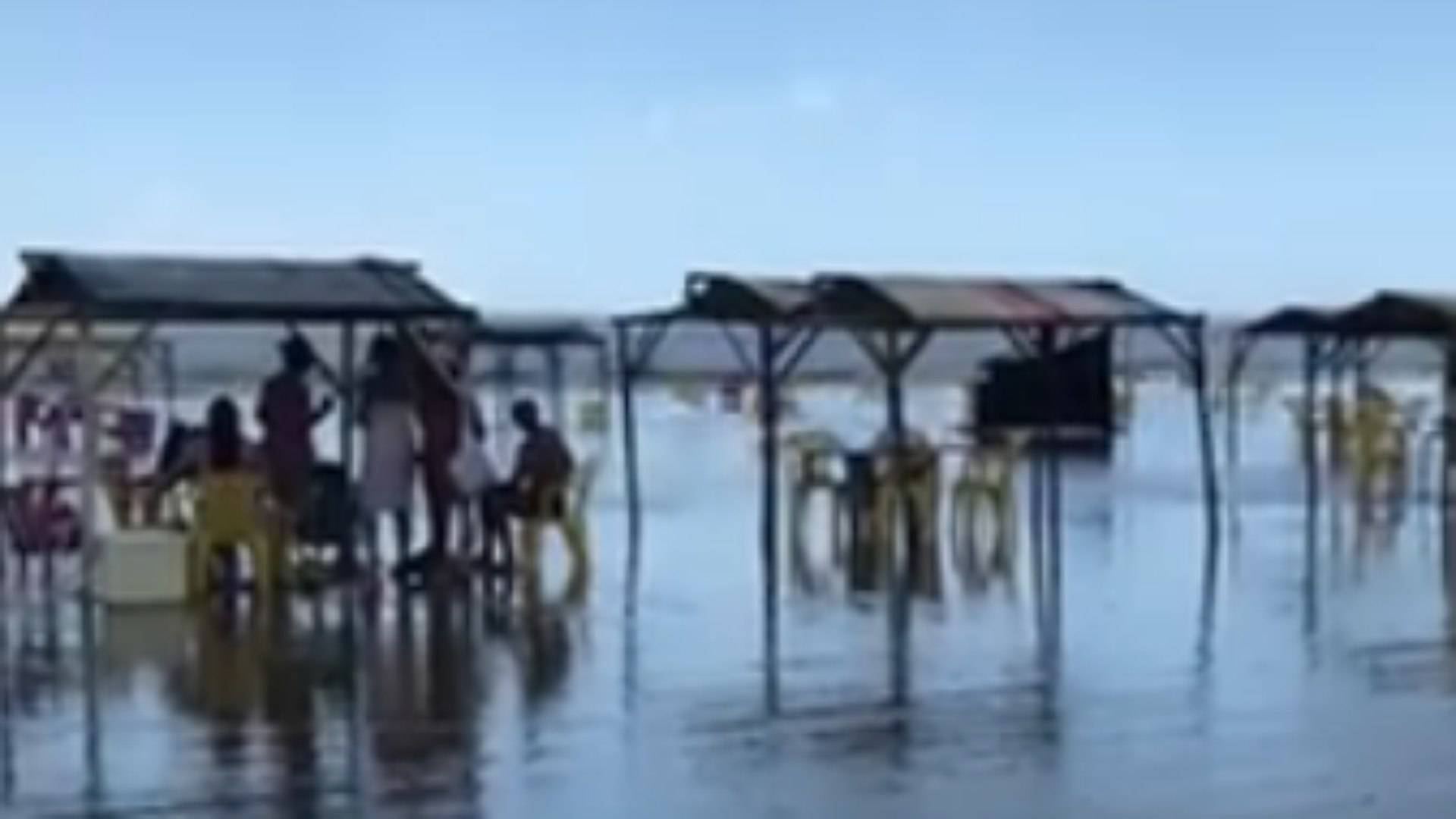 Fenômeno assustou banhistas
