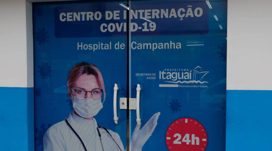 Fachada do hospital de campanha na cidade: prefeitura divulga últimos números sobre Covid-19 - Reprodução internet - Prefeitura Municipal de Itaguaí