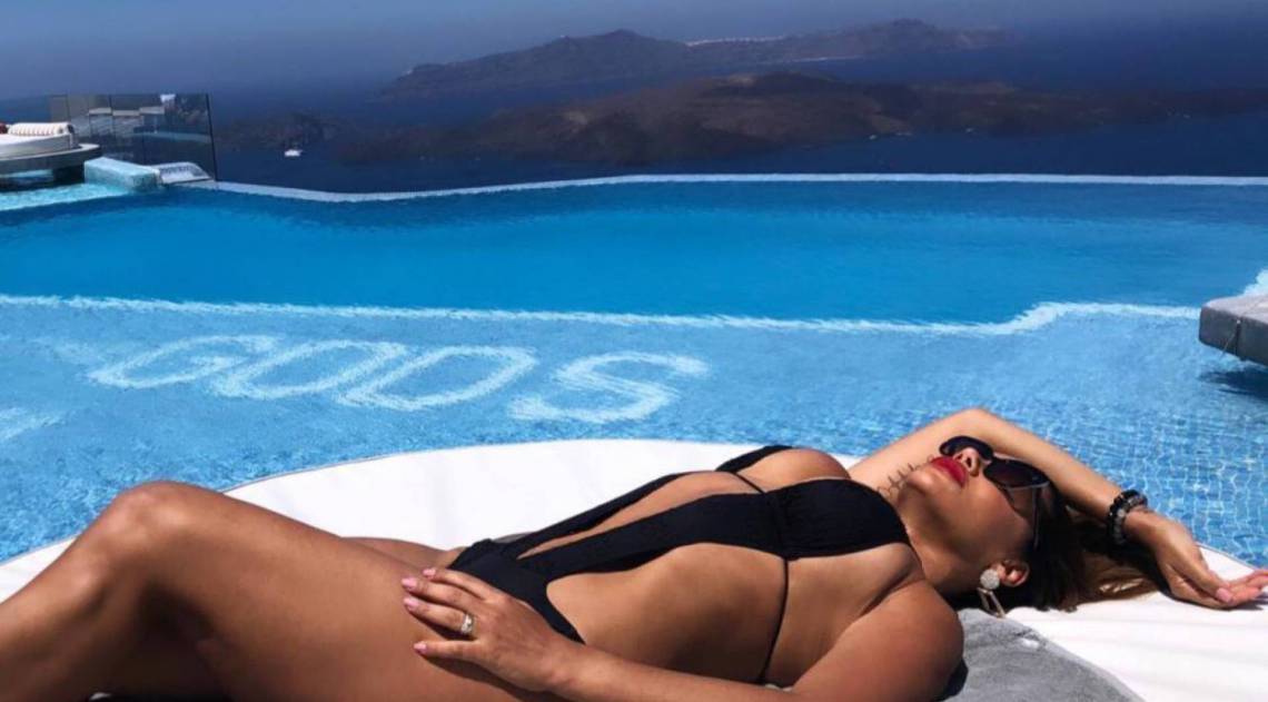 Ana Paula Evangelista curte f&eacute;rias na Gr&eacute;cia