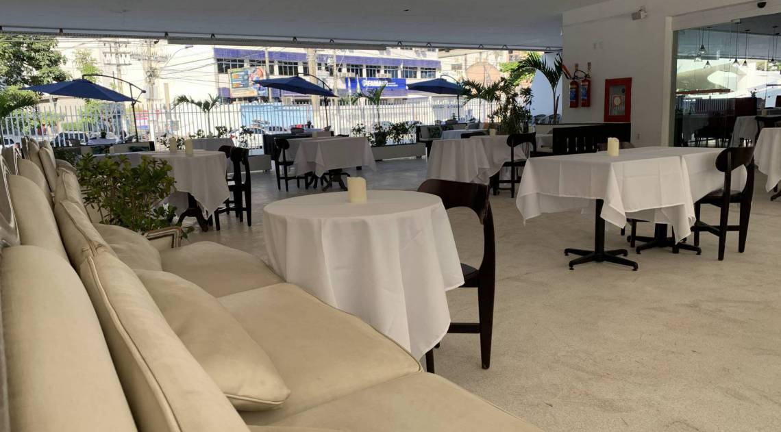 Gastronomia, que conta com bistrô, cafeteria, pizzaria e hamburgueria, abriu. Cinemas permanecem inativos