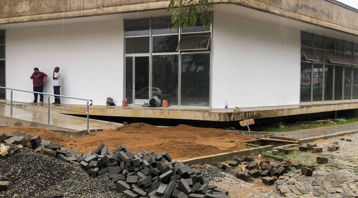 O Palácio da Cultura, prédio histórico de Campos, em fase final de obras