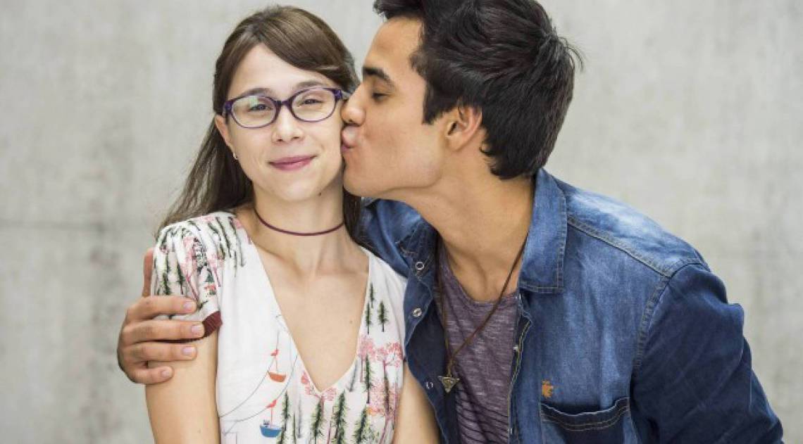 Benê (Daphne Bozaski) e Guto (Bruno Gadiol) em Malhação - Viva a Diferença