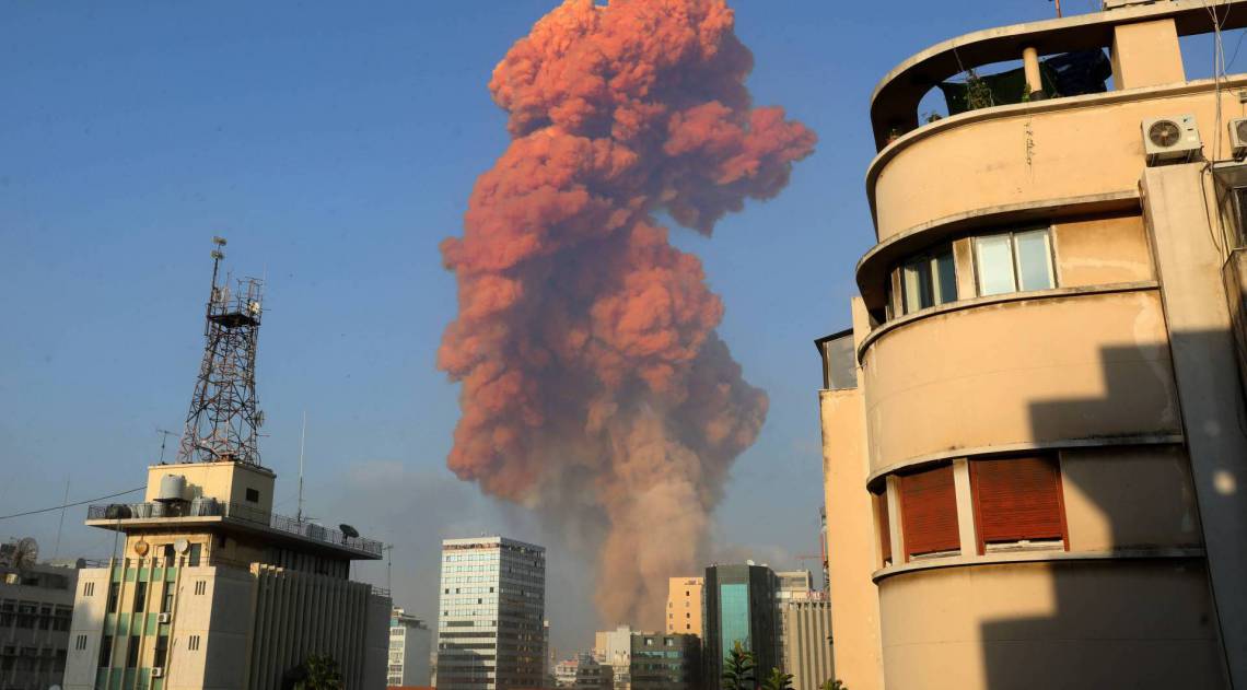 Ministério da Saúde informou que centenas de pessoas ficaram feridas após a explosão - AFP
