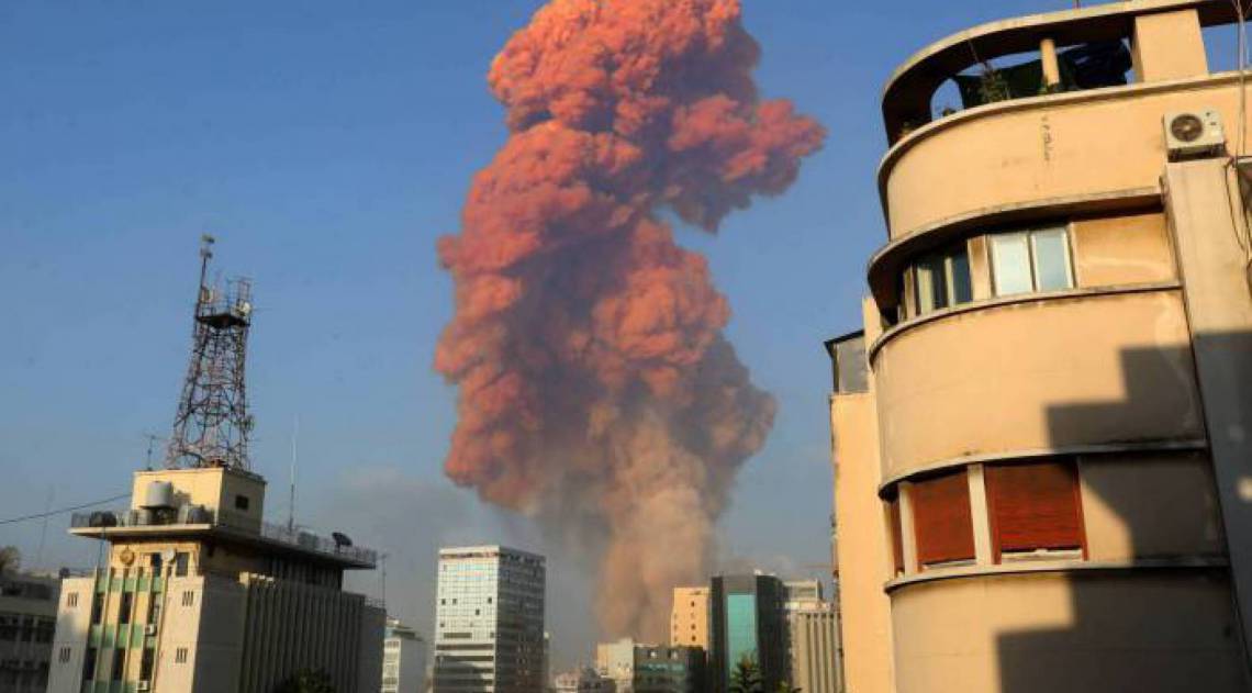 Explos&atilde;o em Beirute - AFP